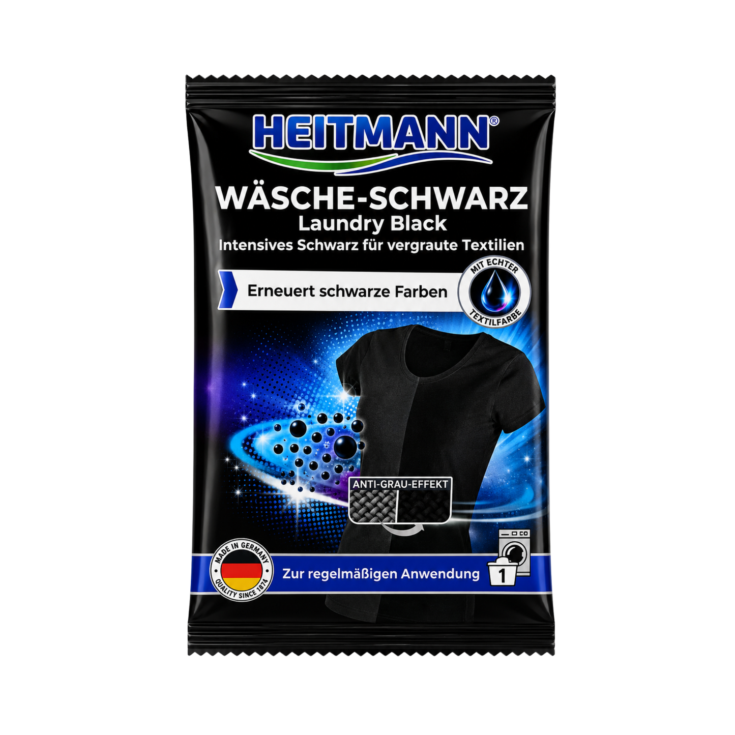 HEITMANN ULTRABLACK ACTIV PENTRU RUFE NEGRE 50G