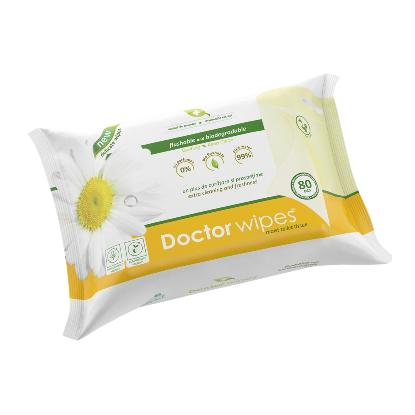DOCTOR WIPES HARTIE IGIENICA UMEDA CU EXTRACT DE MUSETEL