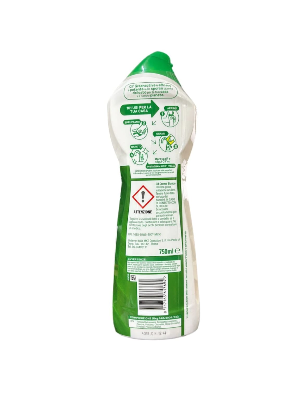 CIF Cream Greenactive 750ml