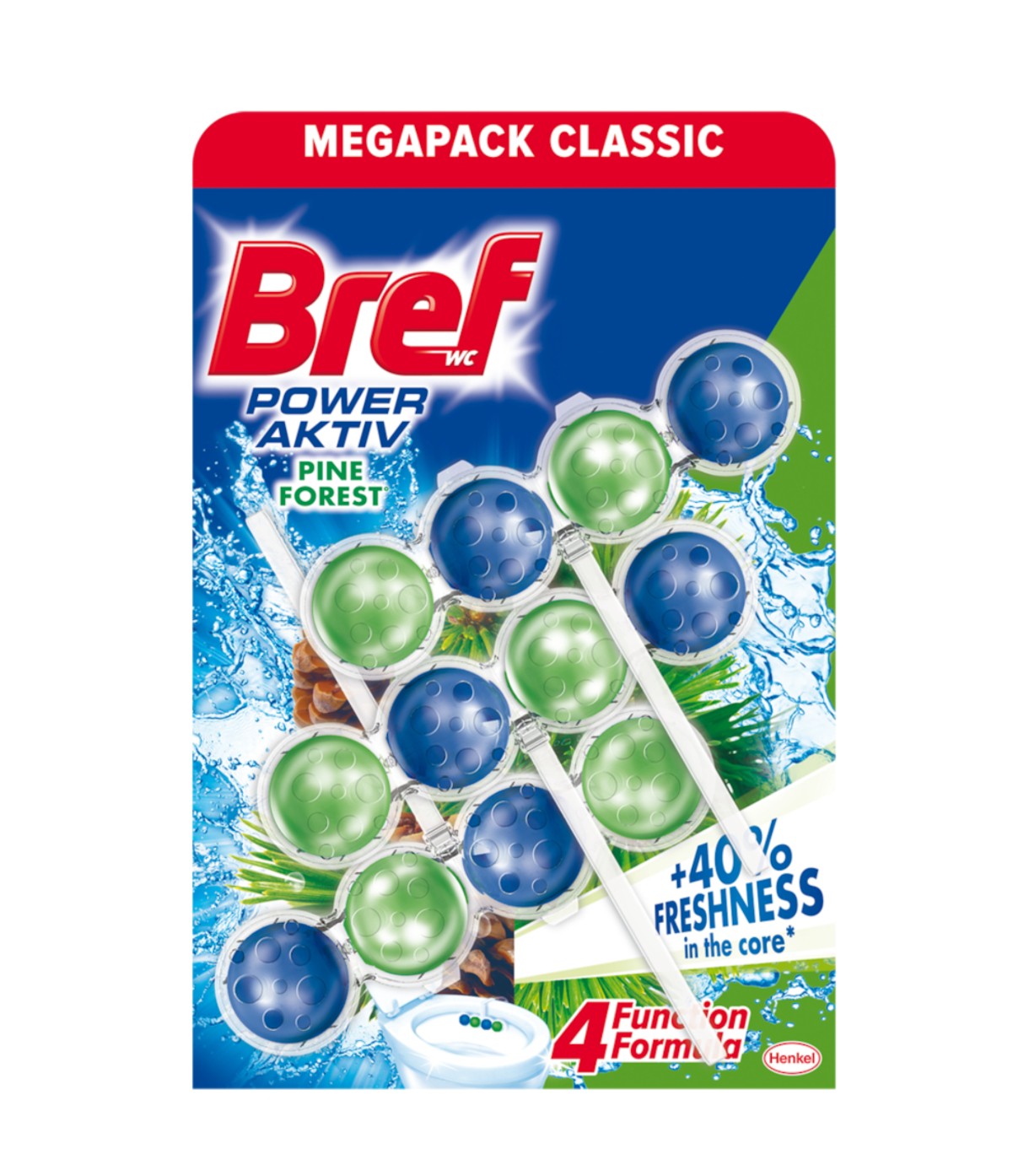 BREF odorizant toaleta PINE 3*50gr