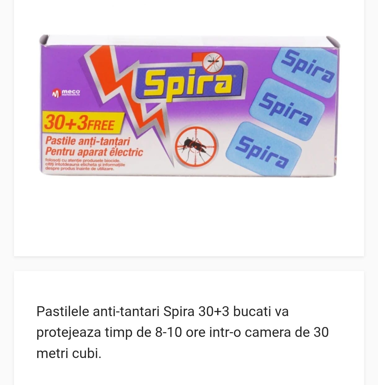 Pastile SPIRA anti-tantari 30+3