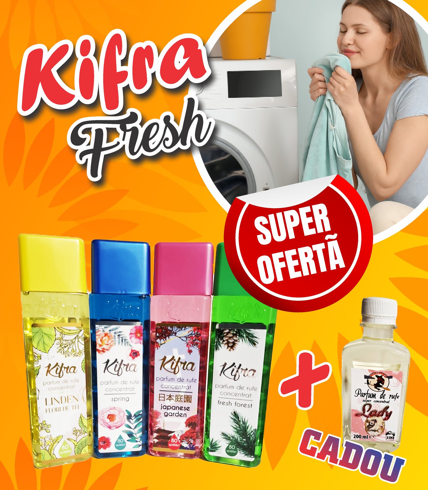 PACHET PARFUM rufe KIFRA -4+1 Gratis -195 lei