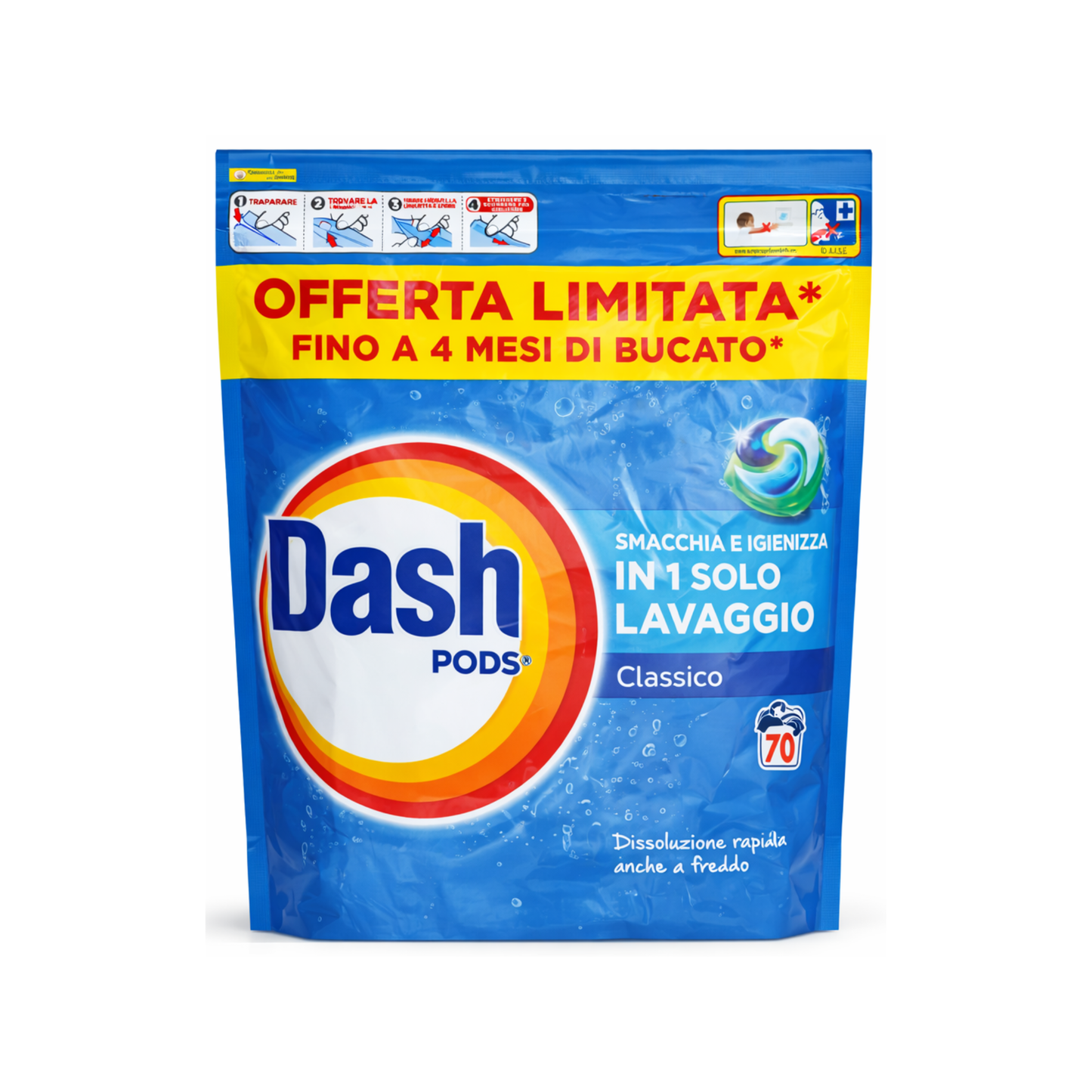 DETERGENT CAPSULE  DASH CLASSICO-70 buc