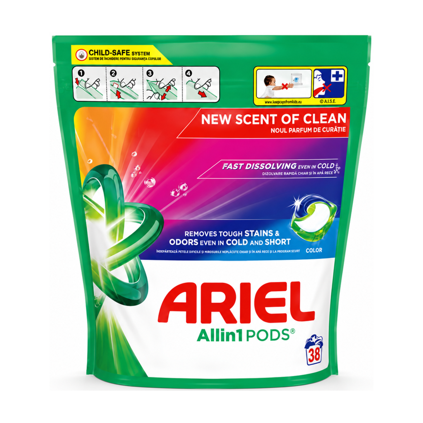 ARIEL CAPSULE DETERGENT ALL IN 1 PODS – 38BUC