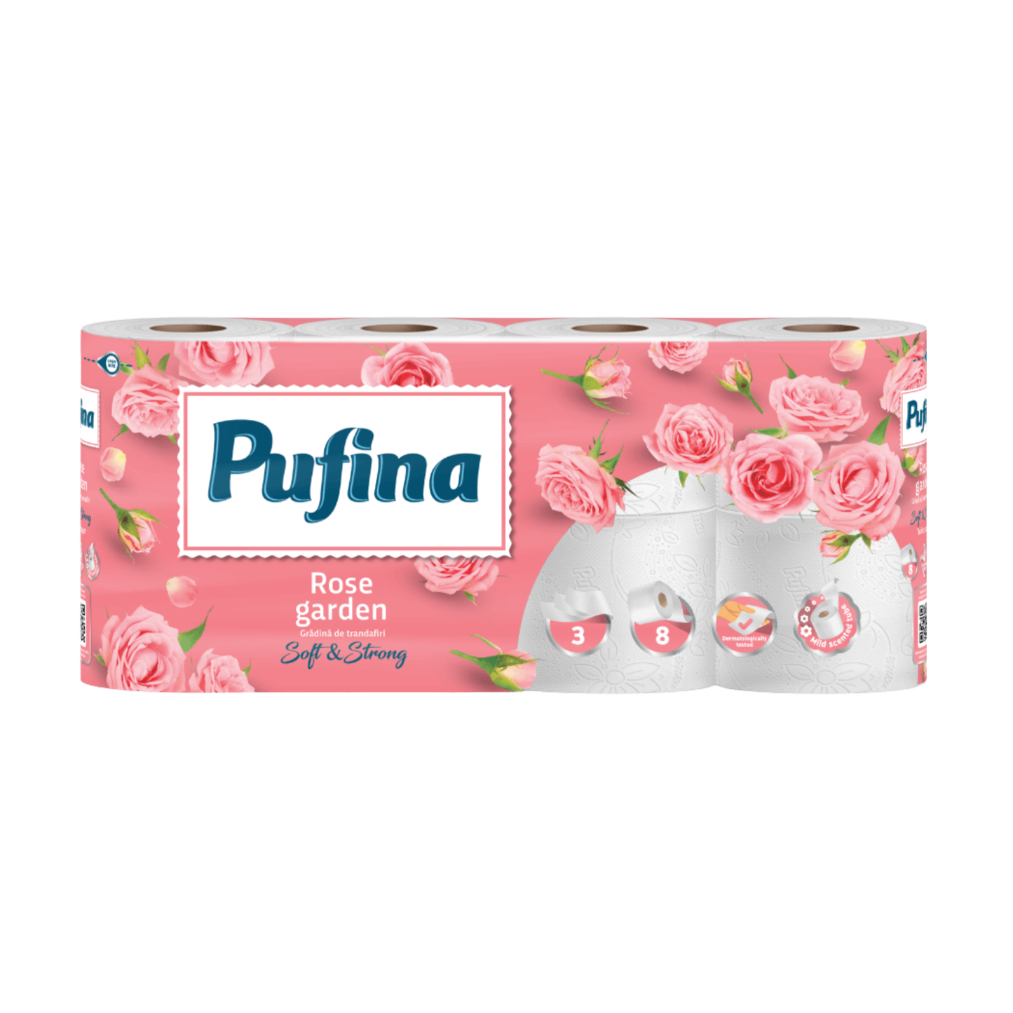 PUFINA HARTIE IGIENICA 8 ROLE-3 STRATURI