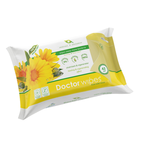 DOCTOR WIPES HARTIE IGIENICA UMEDA CU EXTRACT DE GALBENELE