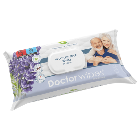 DOCTOR WIPES SERVETELE UMEDE PENTRU INCONTINENTA ADULTI CU EXTRACT DE LAVANDA