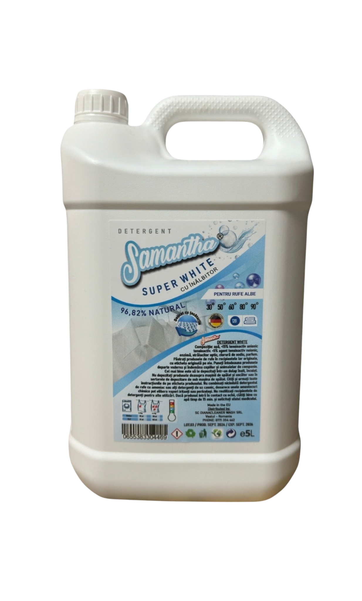 Detergent SUPER WHITE înălbitor Concentrat 5L