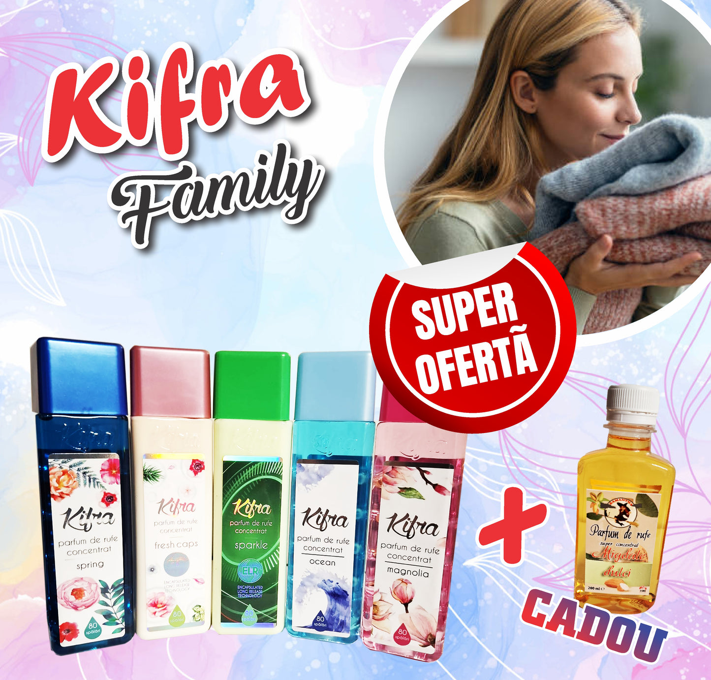 PACHET PARFUM rufe KIFRA -5 +1 GRATIS- 230 LEI