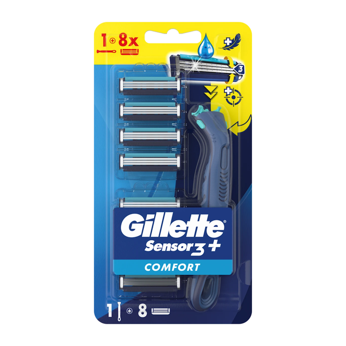GILLETE SENSOR 3+ COMFORT APATAT DE RAS+8 REZERVE
