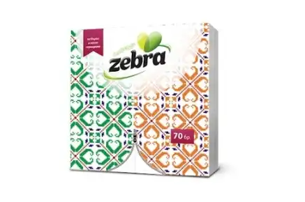 Servetele ZEBRA 70p 33*33 FOLDED-taiate 1/2