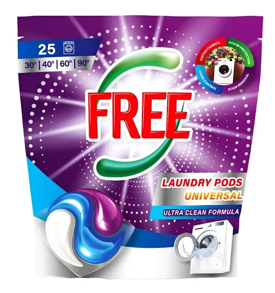 Detergent rufe CAPSULE FREE - 25 buc. / 450 gr.
