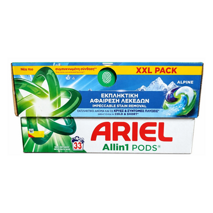ARIEL ALLIN1 PODS XXL PACK ALPINE/COLOR – 33BUC