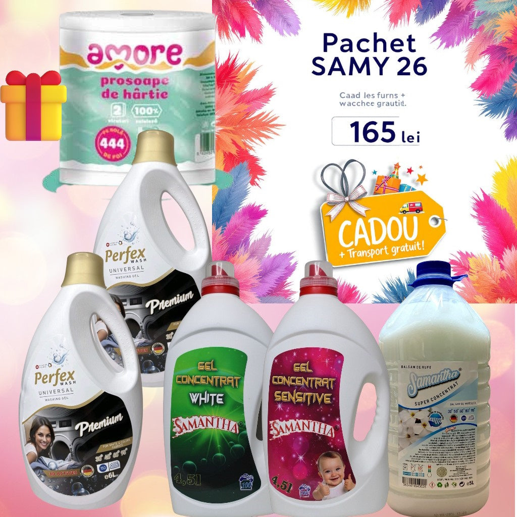 Pachet SAMY 26 - Bonus Rolă Hârtie Amore + Transport GRATUIT