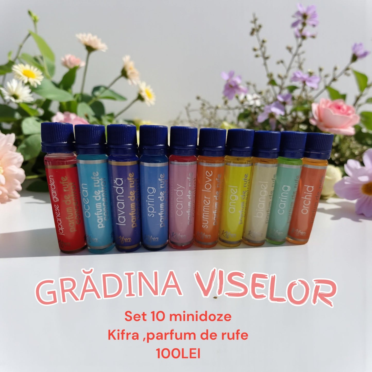 PACHET KIFRA MINIDOZE PARFUM RUFE  10 Buc-100 lei