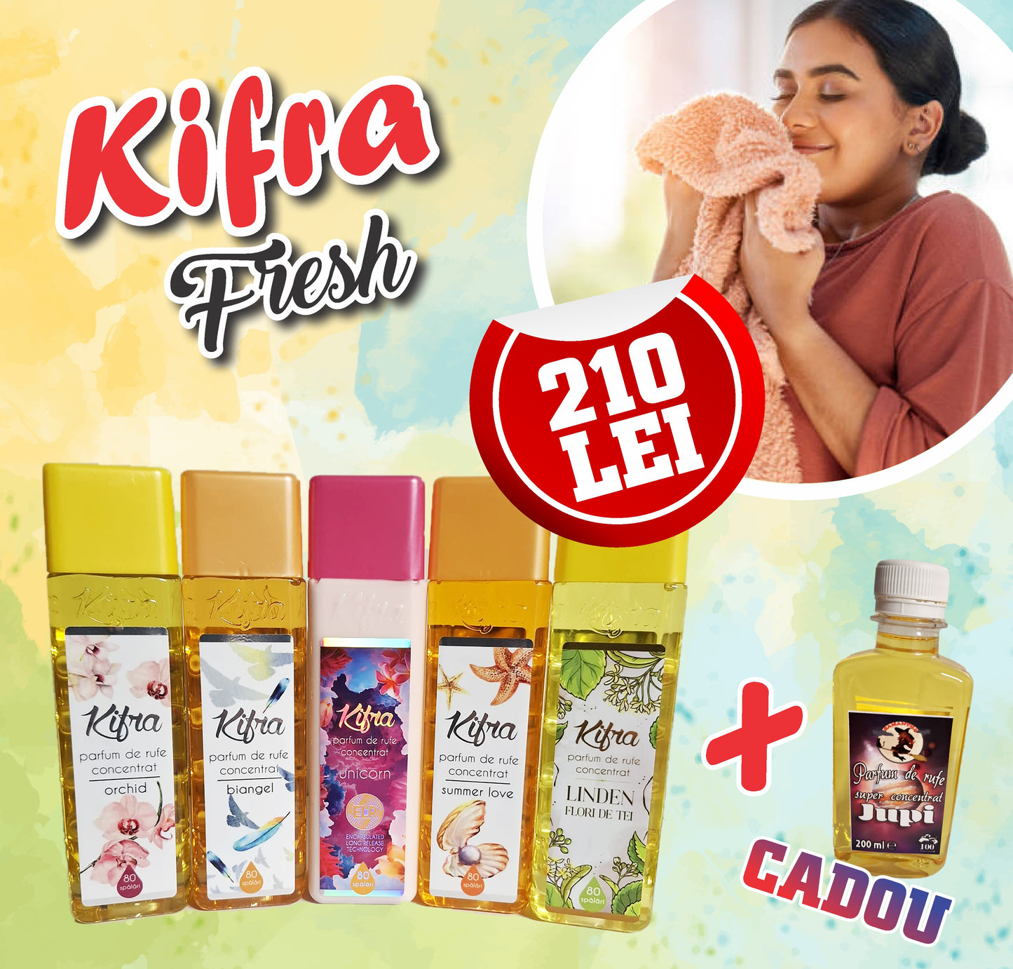 PACHET PARFUM rufe KIFRA -5 +1 GRATIS- 210 LEI