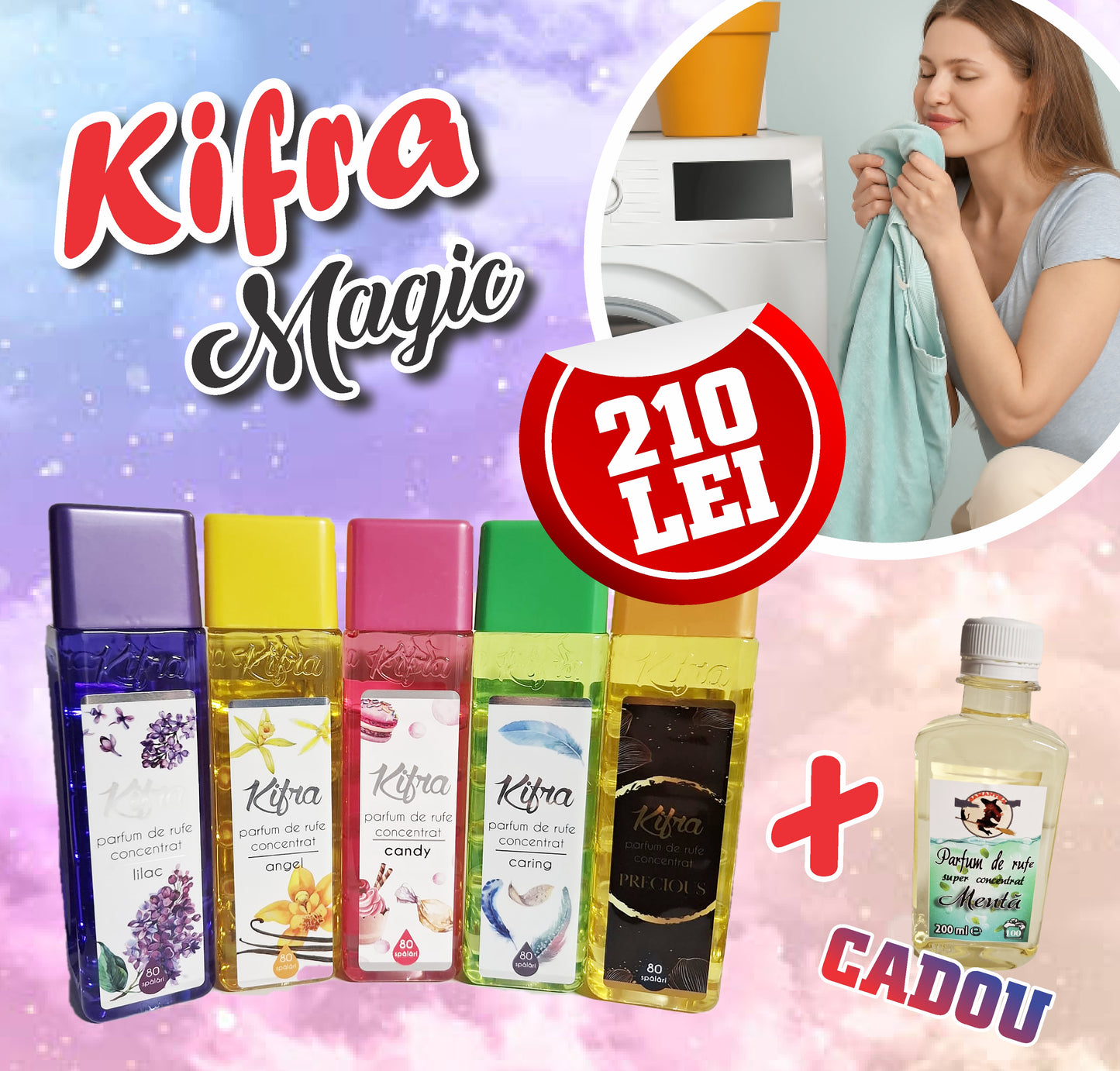 PACHET PARFUM rufe KIFRA -5 +1 GRATIS- 210 LEI
