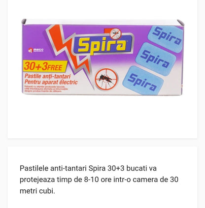 Pastile SPIRA anti-tantari 30+3