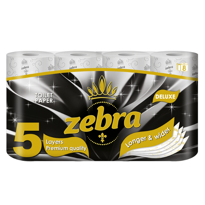 Hartie Igienica ZEBRA DELUXE - 8 Role / 5 Straturi
